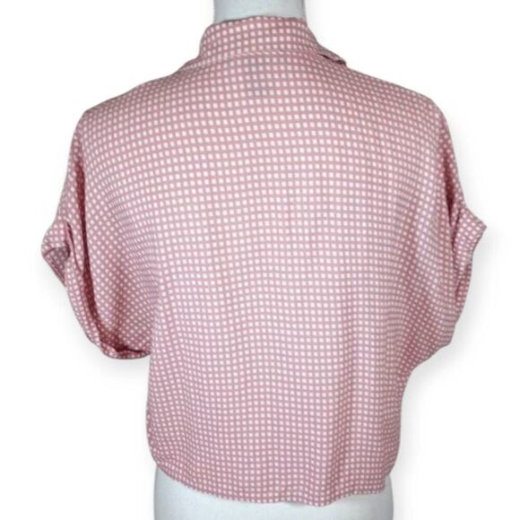 FOREVER 21 PINK GINGHAM CROPTOP SZ.S EUC. - Picture 4 of 6